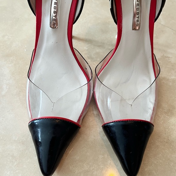 Sophia Webster Clear Houndstooth Print Heels Size 40 - Picture 8 of 8